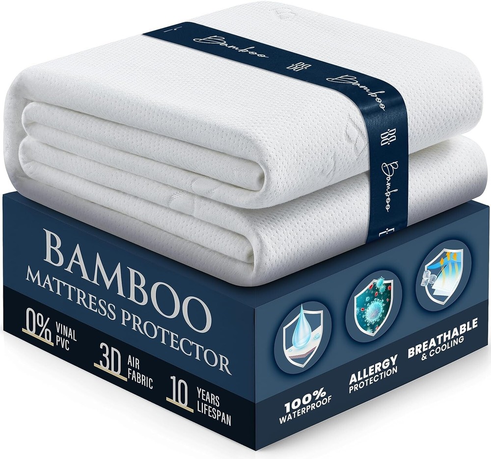 BELADOR Waterproof Mattress Protector Queen 3D Air Fabric BAMBOO Mattress Protec