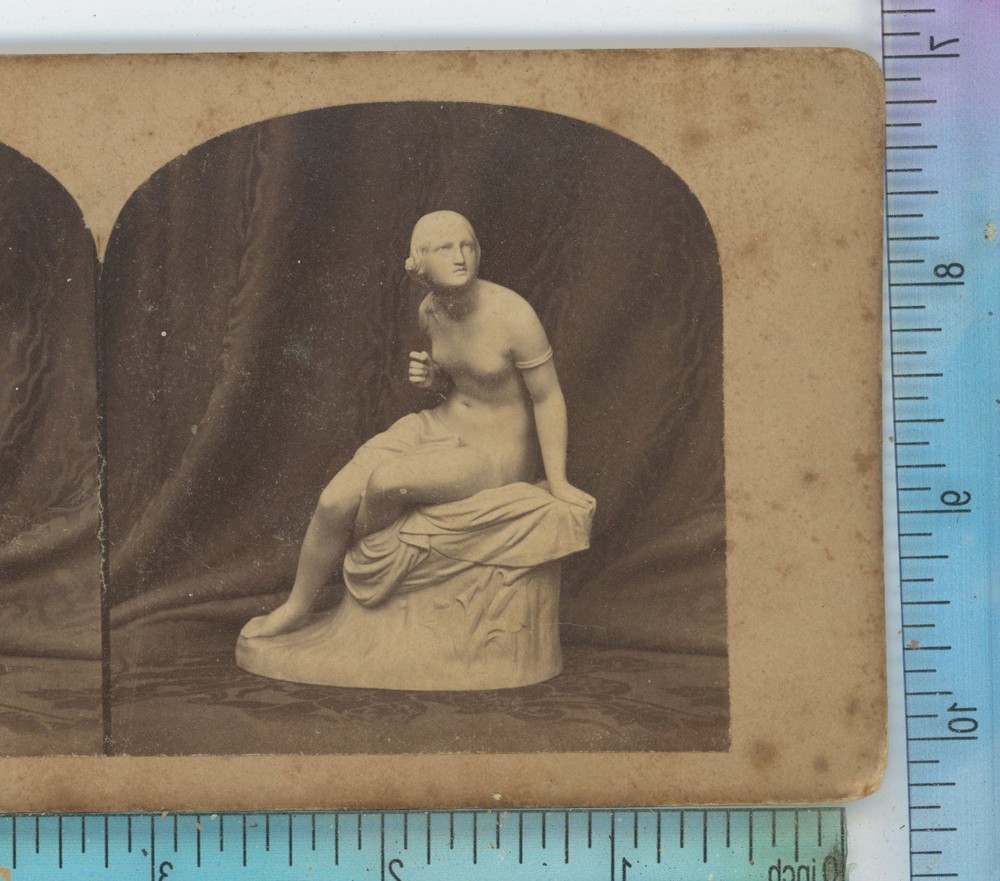 Sabrina Statue Sculpture London Stereoscopic Stereoview