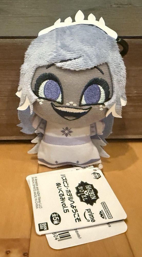 Bandai Banpresto Hazbin Hotel Chibigurumi Angel Emily Mini Plush Keychain Japan