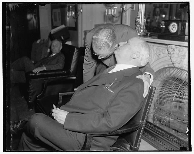 Washington DC Senators Neely and Dietrich 1937 Whisper after Judiciary Vote