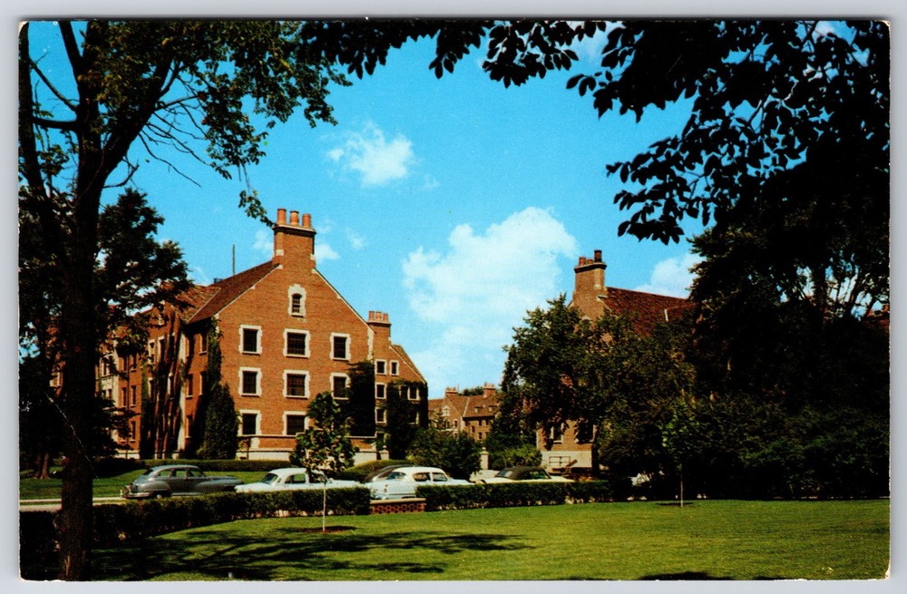 Indiana West Lafayette Purdue University Cary Residence Hall Chrome Postcard