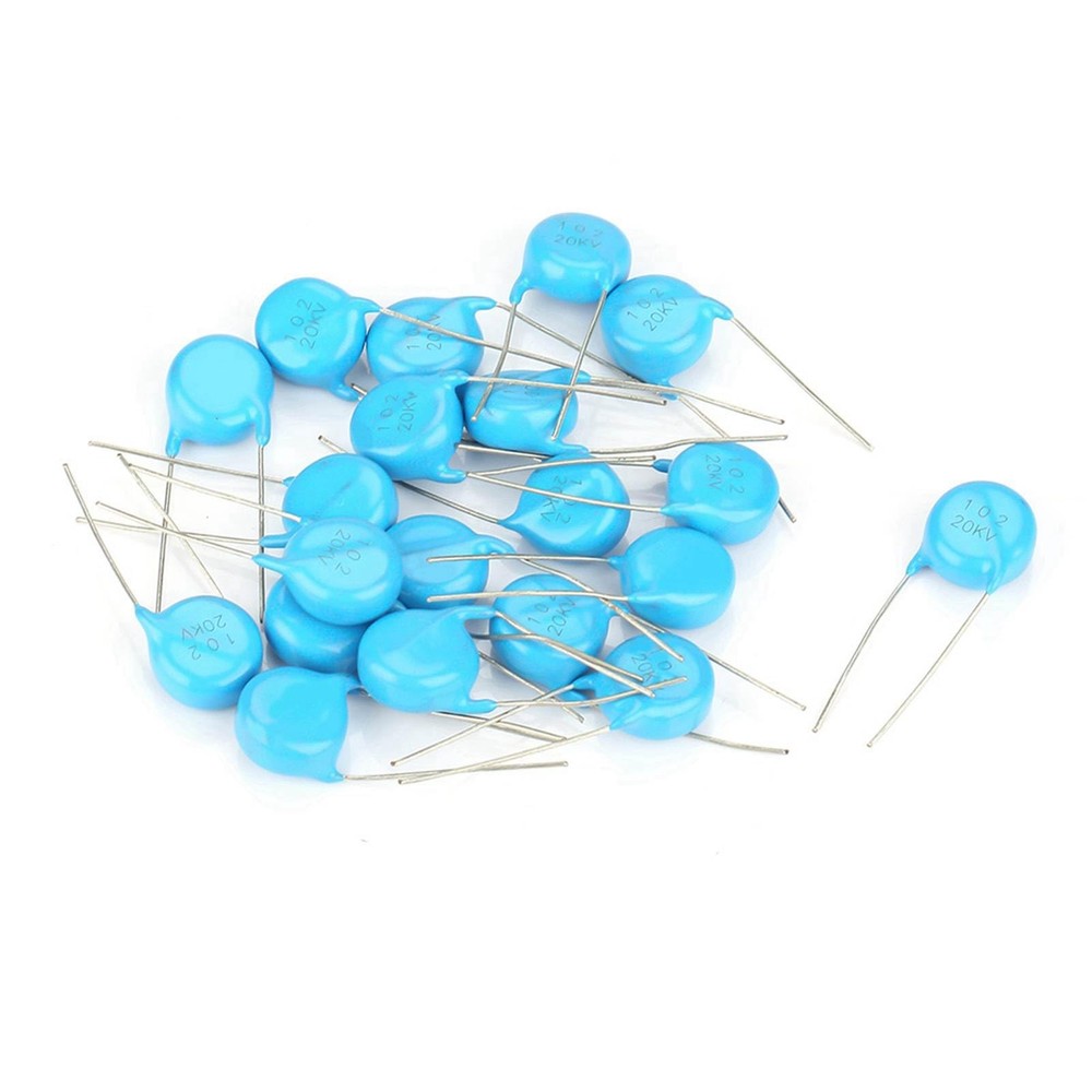 20pcs Ceramic Capacitor Kit, 20KV 1nF 0.001uF 1000pF 102 High Voltage Ceramic...