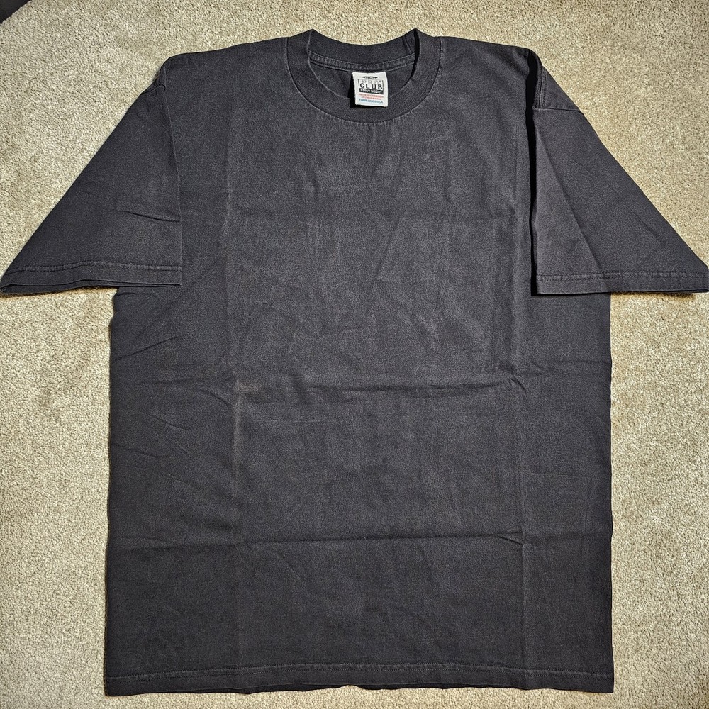 Vtg 90s Y2k Faded Black PRO CLUB XL Tall T-shirt Heavy Workwear Skate Thrashed