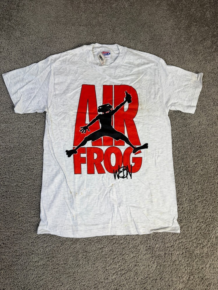 VTG WEBN Shirt Mens M Air Frog Jordan Parody Rock Radio Station Cincinnati NOS