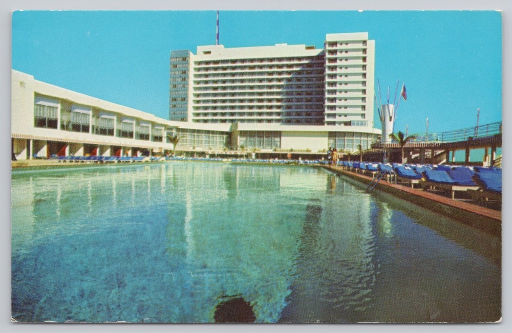 Miami Beach Florida, Deauville Hotel of the Stars, Advertising, Vintage Postcard