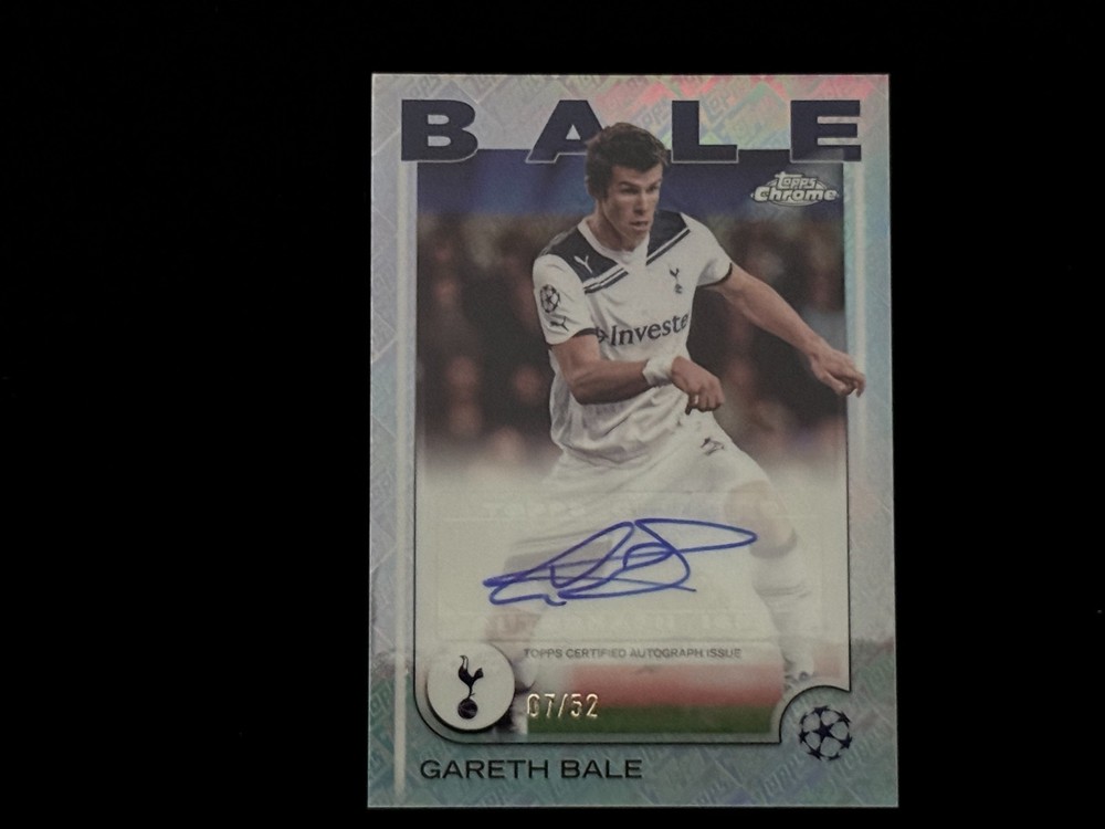 GARETH BALE 2025-26 TOPPS UEFA Club  silvery AUTO/52 #CA-GB TOTTENHAM HOTSPUR