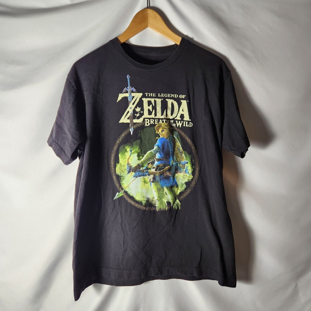 The Legend of Zelda: Breath of the Wild Graphic Promo T-Shirt Black Men's Large