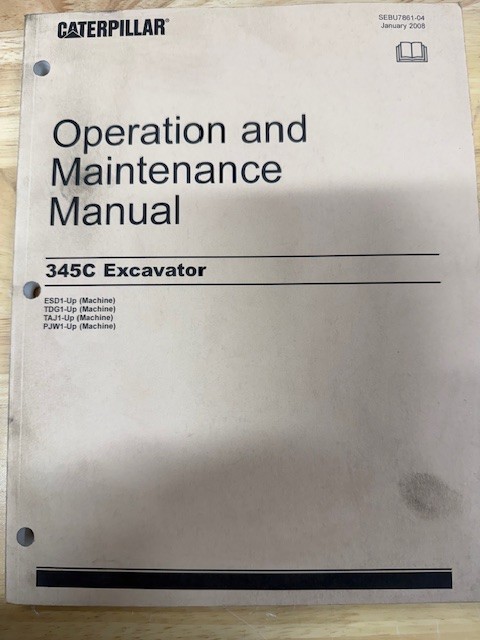 CATERPILLAR 345C Excavator Cat Operation and Maintenance Manual