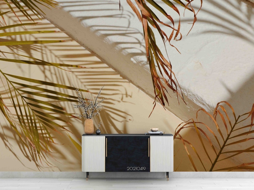 3D Plant Leaves Closeup Wall Murals Wallpaper Murals Wall Sticker