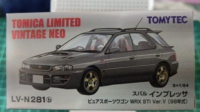 Takara Tomy Tomica Limited Vintage Neo LV-N281b Subaru Impreza WRX STi Gray
