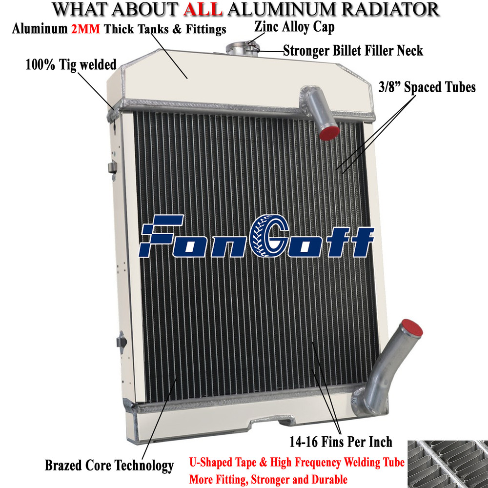3-Row Aluminum Radiator Fit Ford New Holland NAA Jubilee 500 501 600 700 800 900