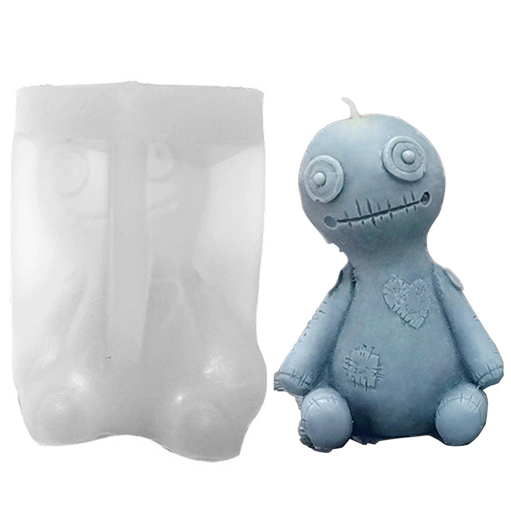 Voodoo Doll Silicone Mold for Halloween Candles and Resin Casting