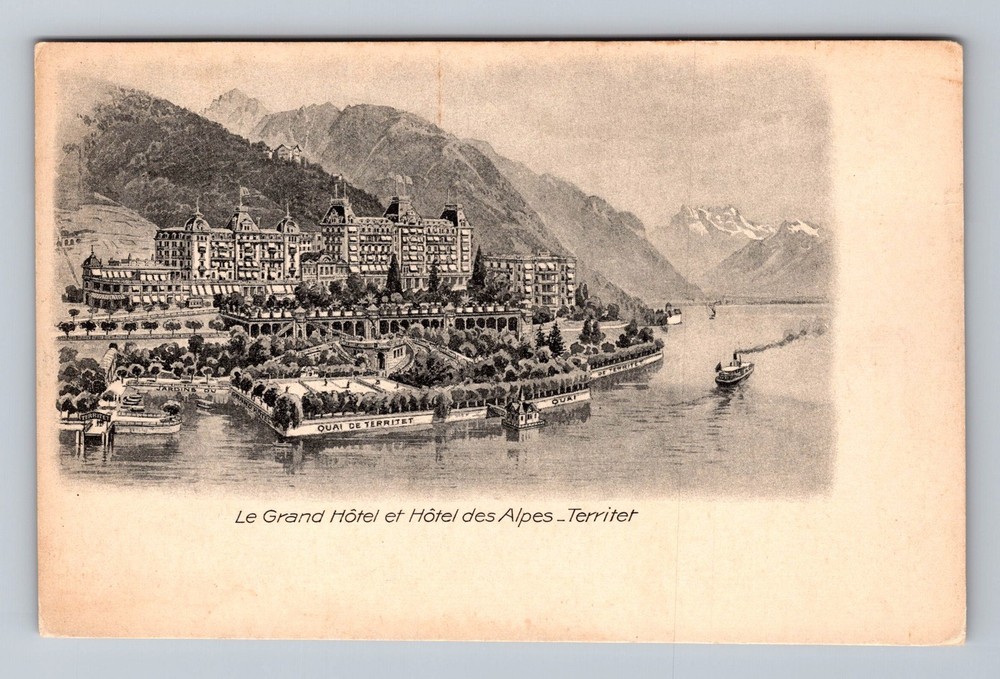 Chamonix-Mont-Blanc France Le Grand Hotel et Hotel des Alpes, Vintage Postcard