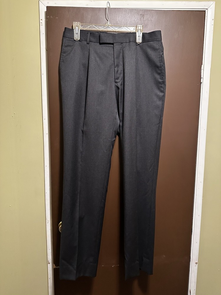 Hugo Boss Men’s Rossellini Movie U Flat Front Dress Pants Dark Grey 40R