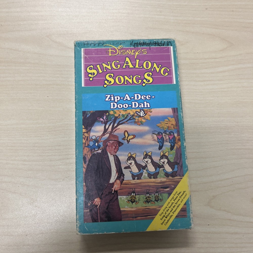 Walt Disney Sing Along Songs Zip A Dee Doo Dah VHS Video Tape Volume 2 Vol. Two