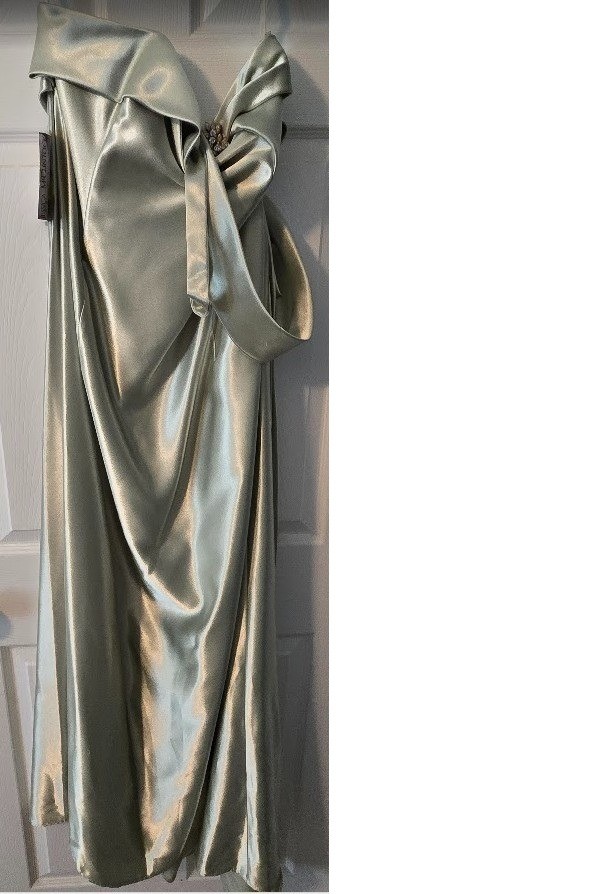 JESSICA McCLINTOCK Strapless Sage Green Dress NWT! Size 14
