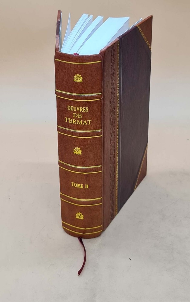 Vintage 1894 Oeuvres De Fermat Vol 2 Leather Bound Edition