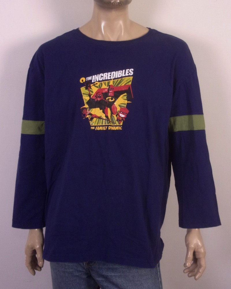 vintage 00s Y2K Disney Store The Incredibles Long Sleeve T-Shirt Pixar SZ XXL