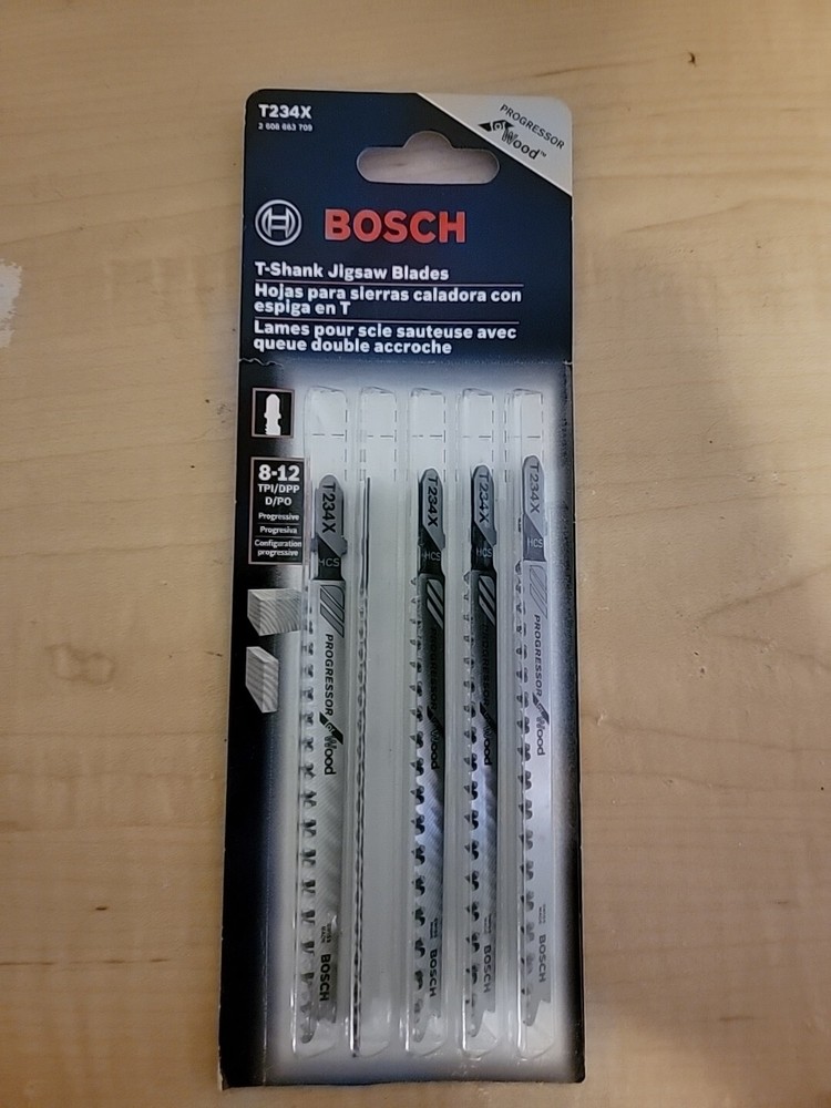 Bosch Jigsaw Blades T234X 5 Piece Set.