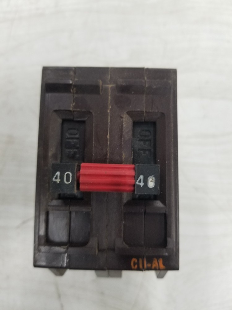 Wadsworth A240NI 40 Amp 2 Pole 2P Type A METAL FOOT Circuit Breaker A240N A240