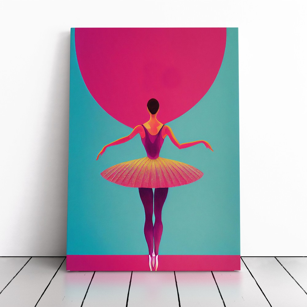 Pop Art Ballerina No.1 Canvas Wall Art Print Framed Picture Home Office Decor