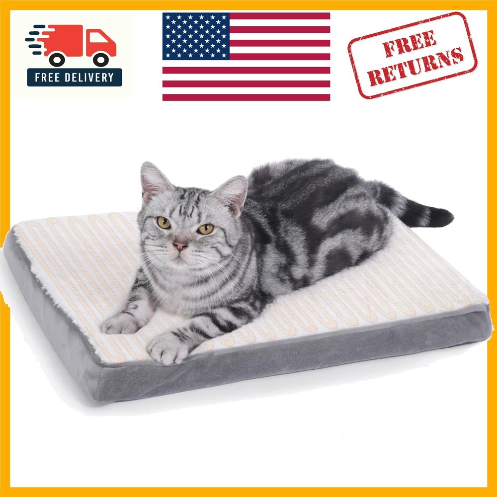 Comforting Self-Heating Pet Mat – Waterproof Banana-Shaped Bed – 19.5 x 16 Inch