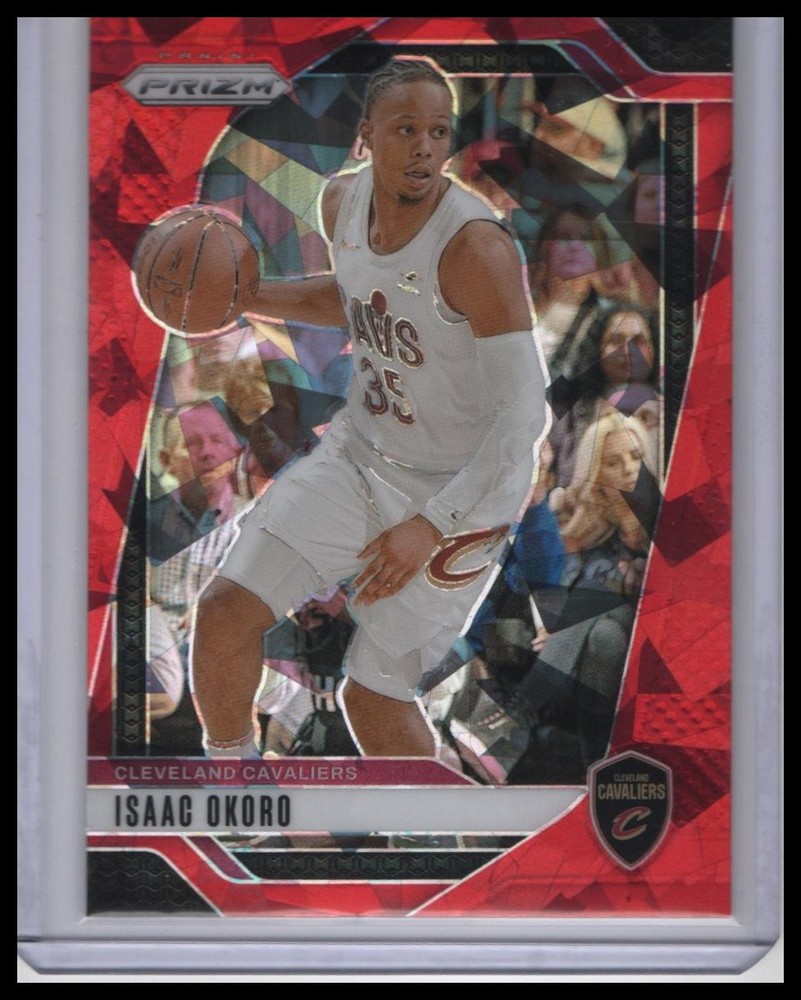 2024-25 Panini Prizm #163 Isaac Okoro Prizms Red Ice
