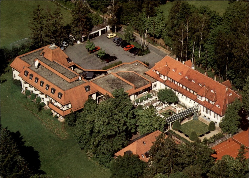 Waldhotel Degerloch Stuttgart Baden Wuerttemberg Germany aerial postcard v623