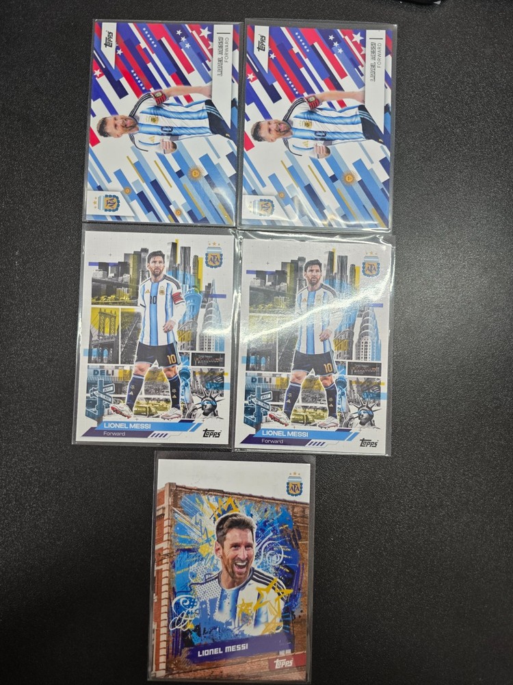 2025-26 Topps Argentina team set soccer insert 5 lots-Lionel Messi