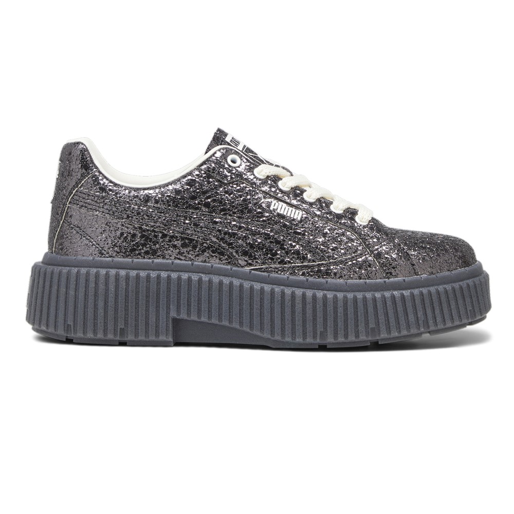 PUMA Dinara Shine Metallic Platform  Womens Silver Sneakers Casual Shoes 3937550