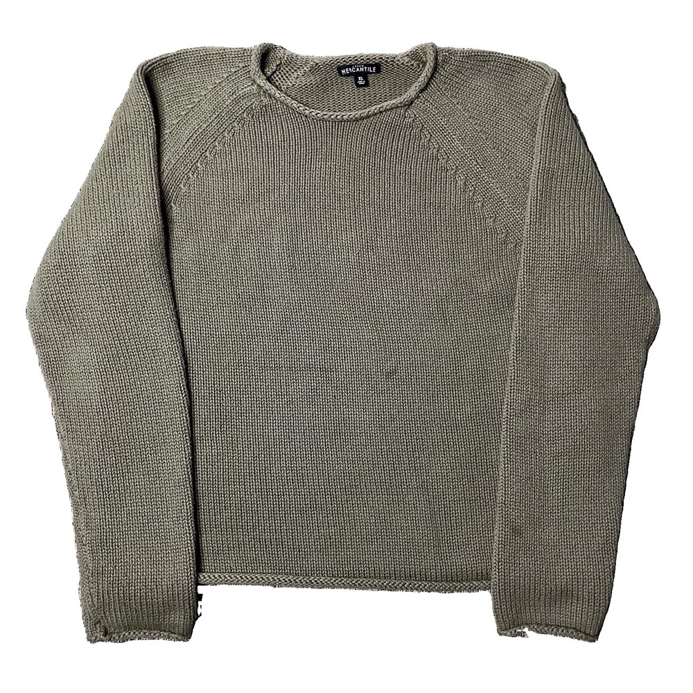 J. Crew Mercantile Rollneck Sweater Women’s XL Olive Green Cotton Knit Pullover