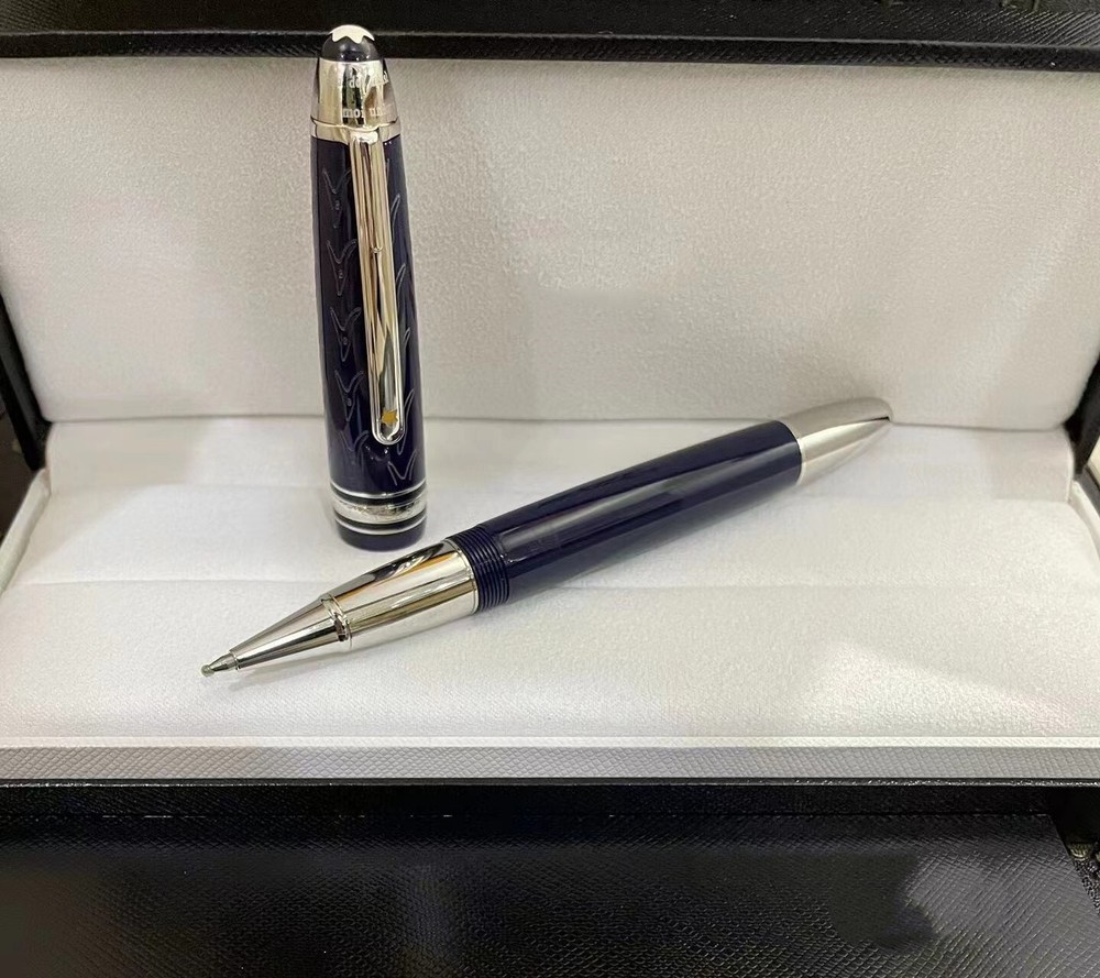 Deluxe Metal Fox Series Blue Color 0.7mm Rollerball Pen No Box