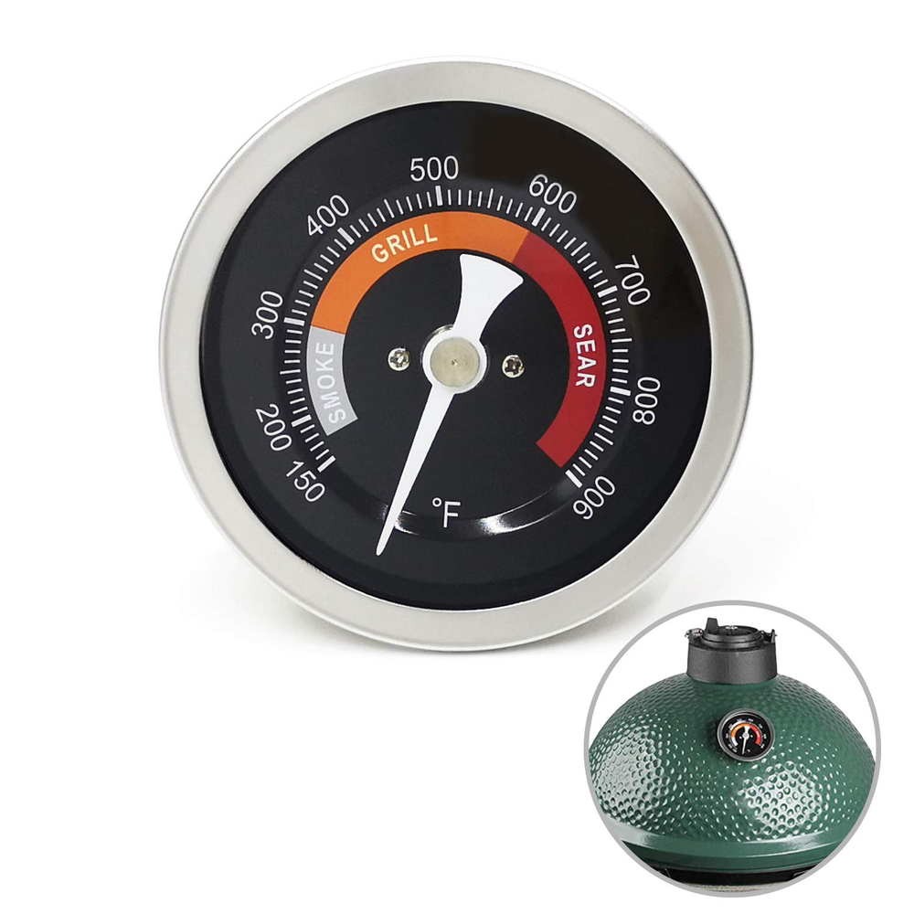Accurate Thermometer for Big Green Egg Grills, Reset Function, HD 3.3” Large Dia-image