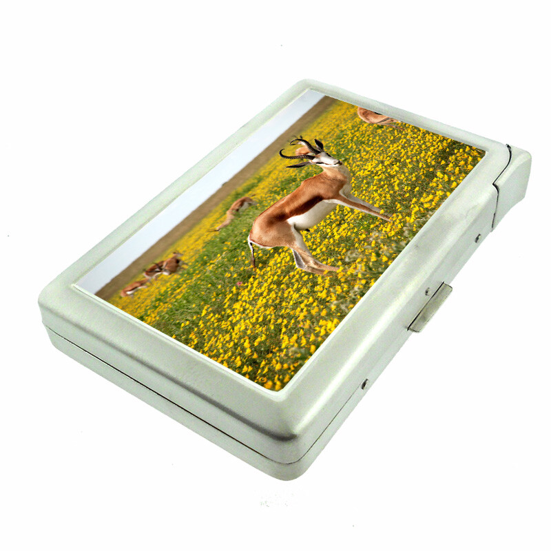 Antelope Em1 Cigarette Case with Built in Lighter Metal Wallet