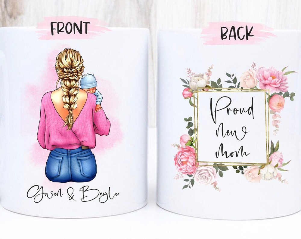 New Mom Mug Proud New Mom Mug First Time Mom Mug Custom Newborn Gift Custom Gift