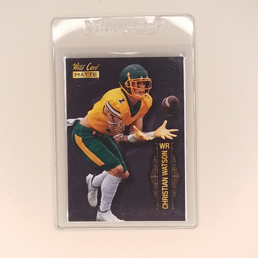 2022 Wild Card MATTE - Christian Watson #MB-16 Black (RC) Football Card