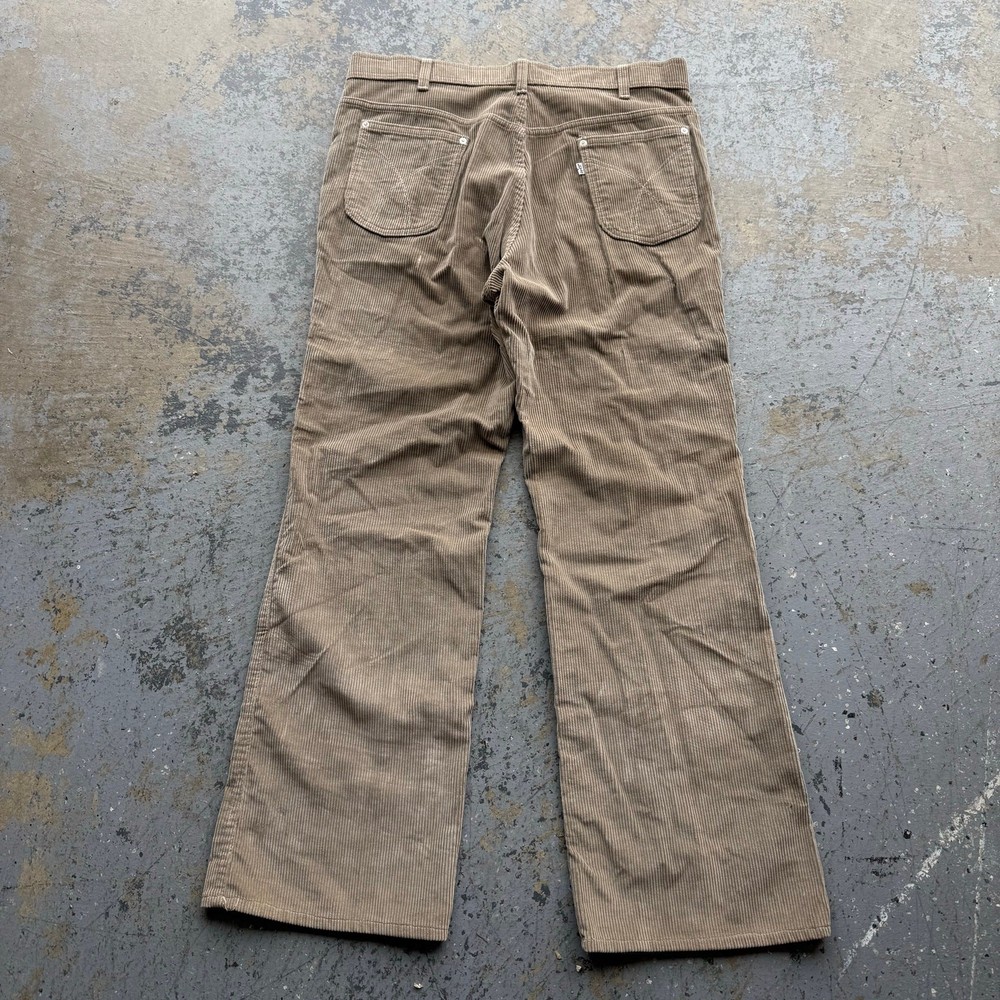 Vintage 70’s Levi’s White Tab Flare Corduroy Pants Talon 42 Zip