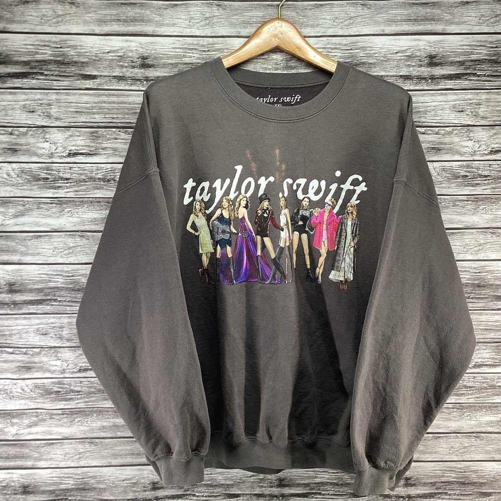 Taylor Swift Sweatshirt Adult 2XL Gray Crewneck Lover Eras Tour