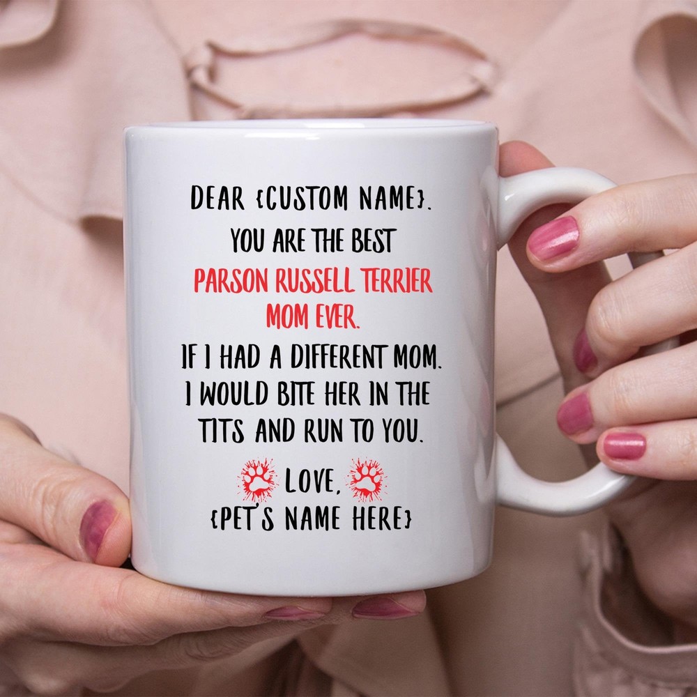 Parson Russell Terrier Mom Gift Personalized Mothers Day Gift Mug Custom Name