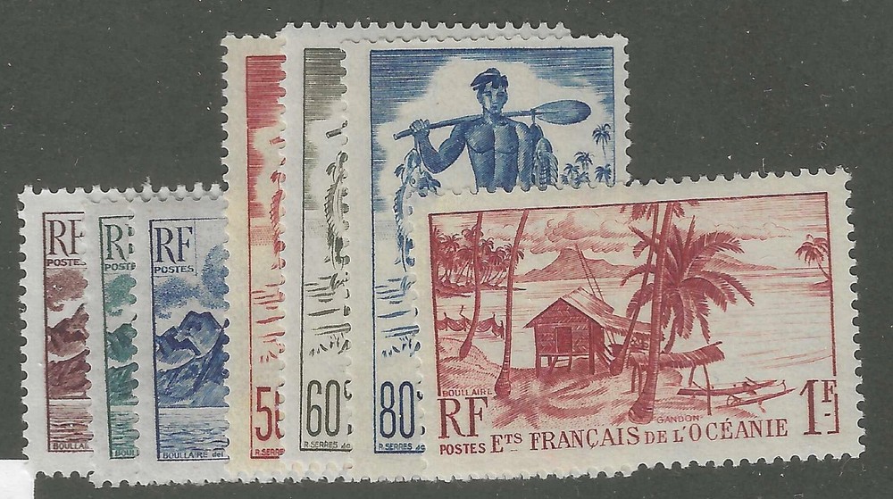 French Polynesia # 160-166 MH Flawless Part Set! ('26 SCV $4.60)