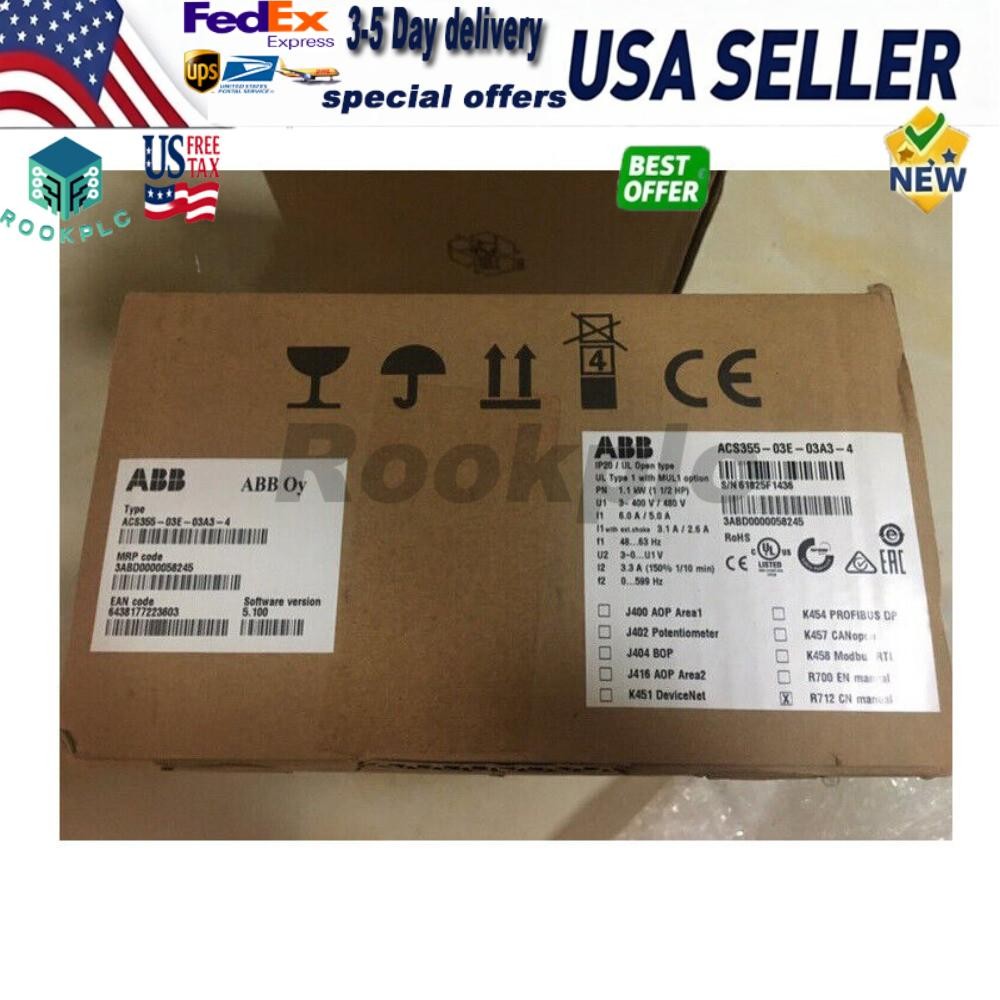 ACS355-03E-03A3-4 ABB Inverter Brand New in Box!Spot Goods No Keypad