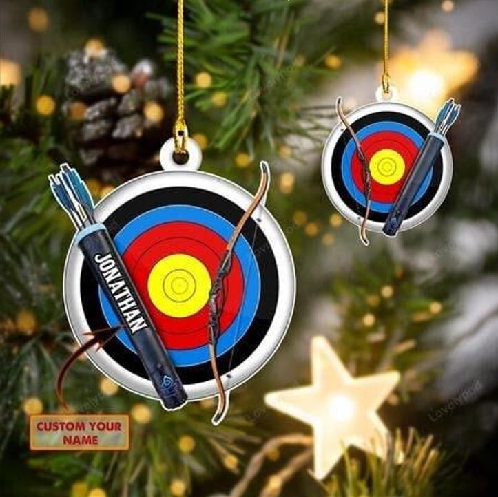 Personalized Archery Christmas Ornament 2024  Archery Keepsake   Archery Lovers