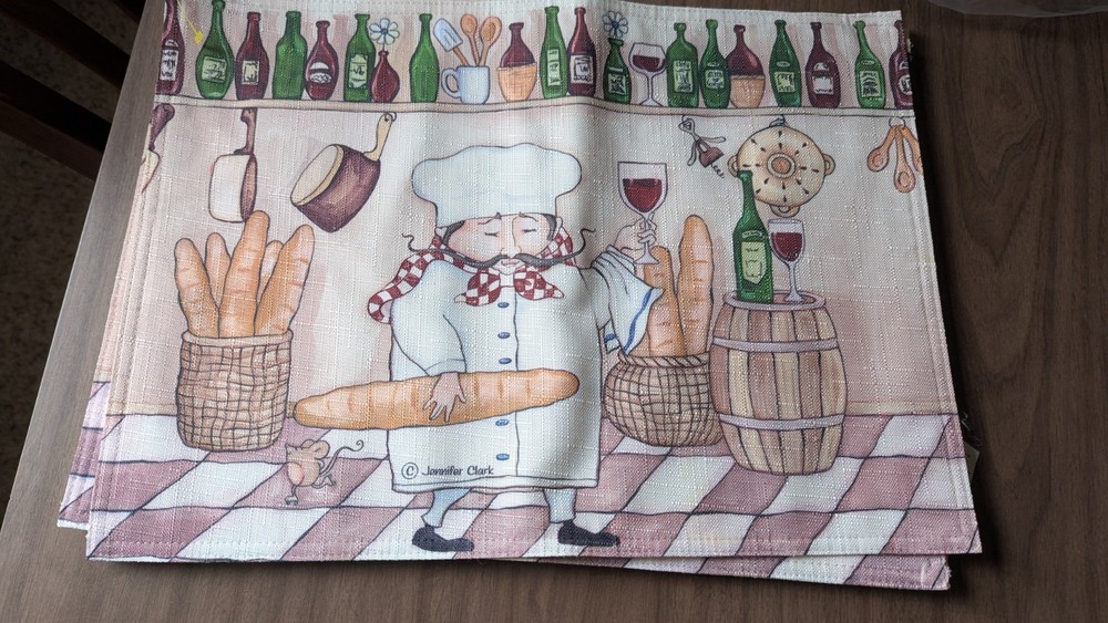 NWOT Baker & Bread Brown/Beige Set of 4 Placemats Woven 13 x 18