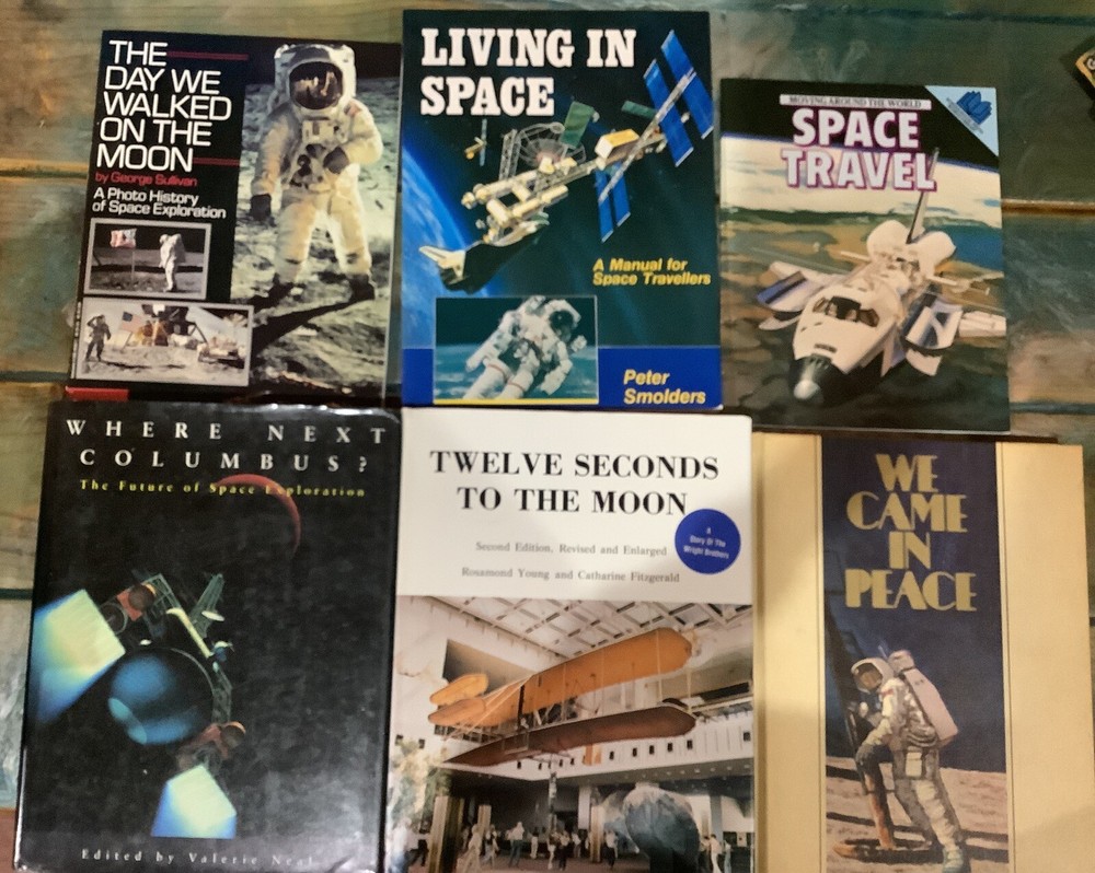 Science Astronomy Space Book Lot 6 Homeschool Science Earth Travel Flying Moon