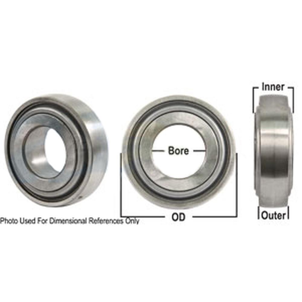 A-W208PPB2-P-AI Disc Bearing; Spherical, Round Bore, Pre-Lube
