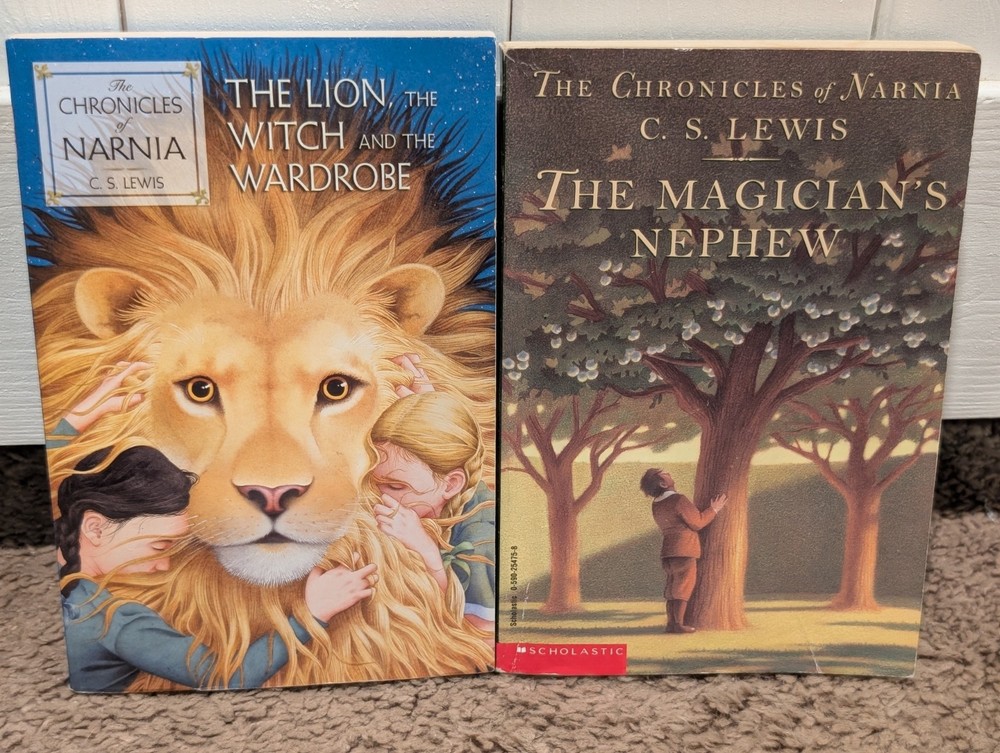 Lot of 2 C.S. Lewis The Chronicles Of Narnia Books Vintage Paperbacks