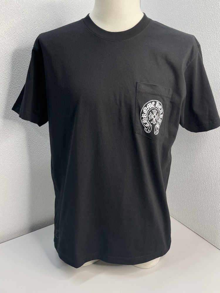 Chrome Hearts Unisex T-Shirt Black/White Size L Horseshoe Short Sleeve Las Vegas