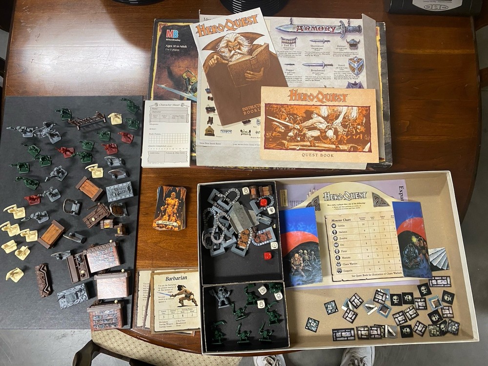 VTG 1989 1990 Edition Hero Quest Board Game Game System Milton Bradley