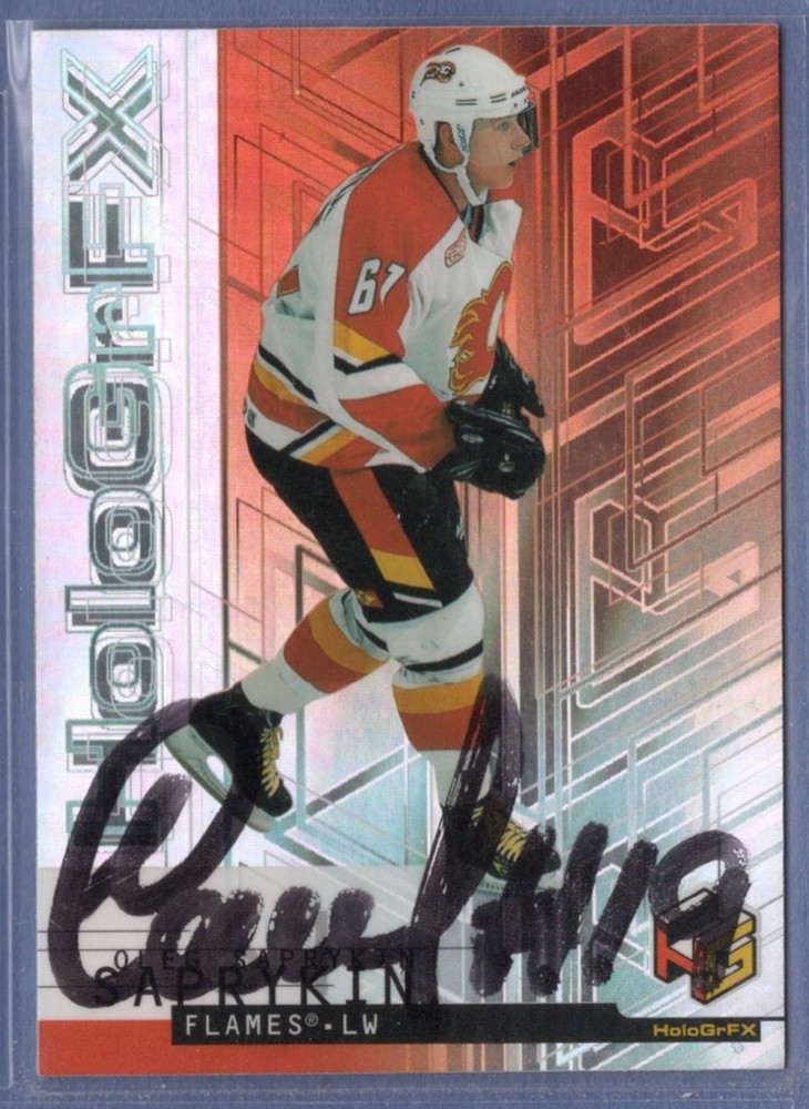 1999-00 Upper Deck * HoloGrFX * Oleg Saprykin * Signed Card #9