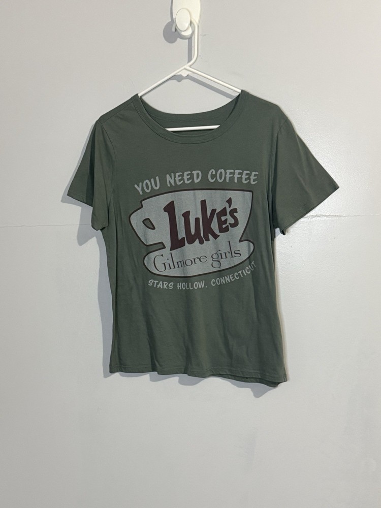 Gilmore Girls Luke’s Diner Stars Hollow Women’s Size L Green